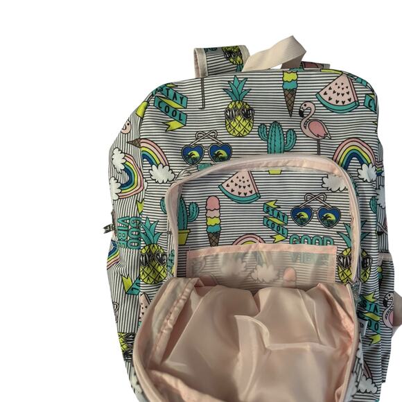 Yoobi Good Vibes Backpack Adjustable Straps Multiple Pockets New without Tags - Picture 3 of 5